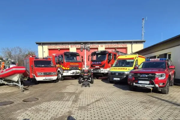 Drzewo na drodze i czujka pożarowa – interwencje OSP Węgorzyno
