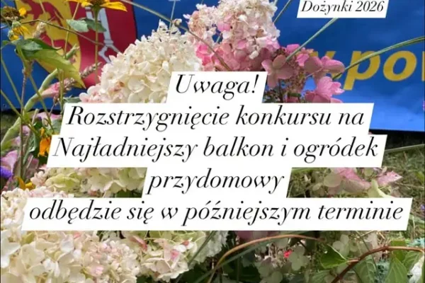 Konkurs na najładniejszy balkon i ogródek rozstrzygnięty później z powodu pogody