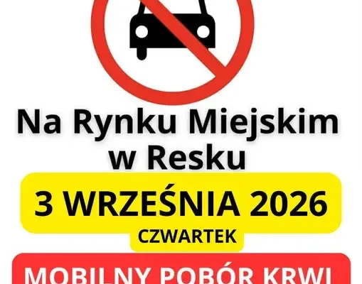 Resko: prośba o nieparkowanie na placu przy budynku – mobilny pobór krwi