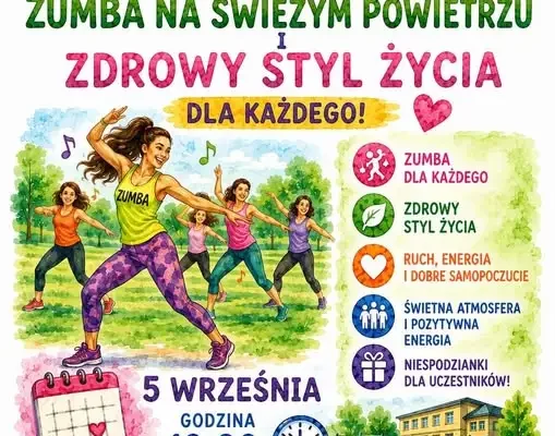 Zumba na świeżym powietrzu w Łobzie – spotkanie pełne energii już 5 września