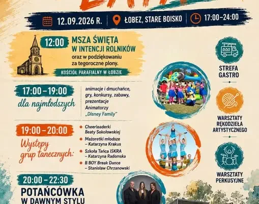 Pożegnanie lata w Łobzie: festyn, warsztaty i potańcówka