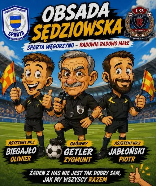 Derby Węgorzyno – Radowo Małe: obsada sędziowska ogłoszona