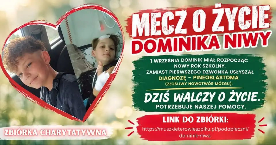 Pomoc dla 11-letniego Dominika z Łobza w walce z rzadkim guzem mózgu