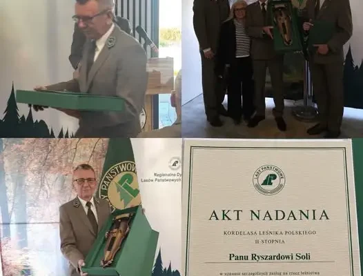 Kordelas dla emerytowanego leśniczego z Nadleśnictwa Łobez