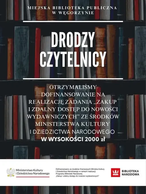 Biblioteka w Węgorzynie z dofinansowaniem na nowe książki