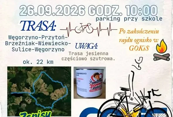 IV Rajd Rowerowy Jesienny w Węgorzynie – jedziemy dla Dominika