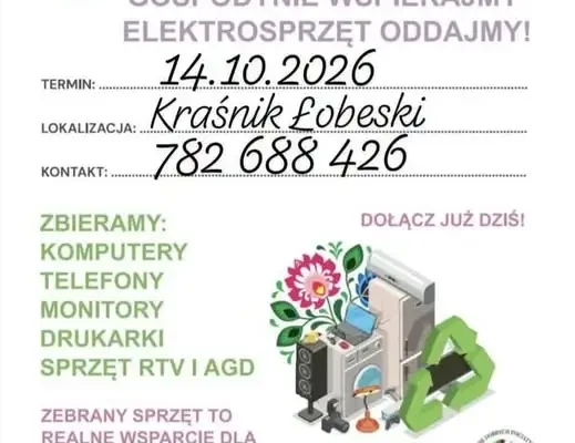 Zbiórka elektrośmieci w Kraśniku – wsparcie dla KGW „Kraśniczanki”