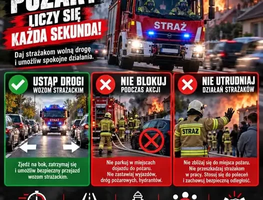 Ustąp drogi strażakom! Każda sekunda ratuje życie
