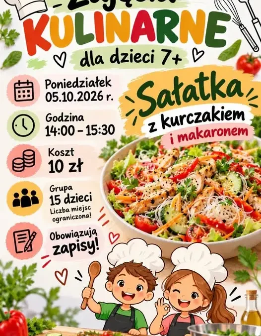 Zajęcia kulinarne dla dzieci 7+ – już w poniedziałek 5 października