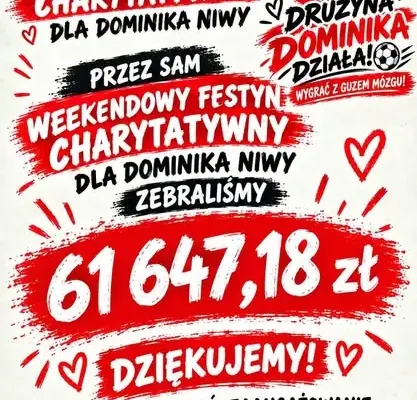 Łobez: festyn charytatywny dla Dominika Niwy zebrał ponad 61 tysięcy złotych