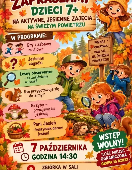 Jesienna przygoda w Gminnym Centrum Kultury – zajęcia dla dzieci już 7 października