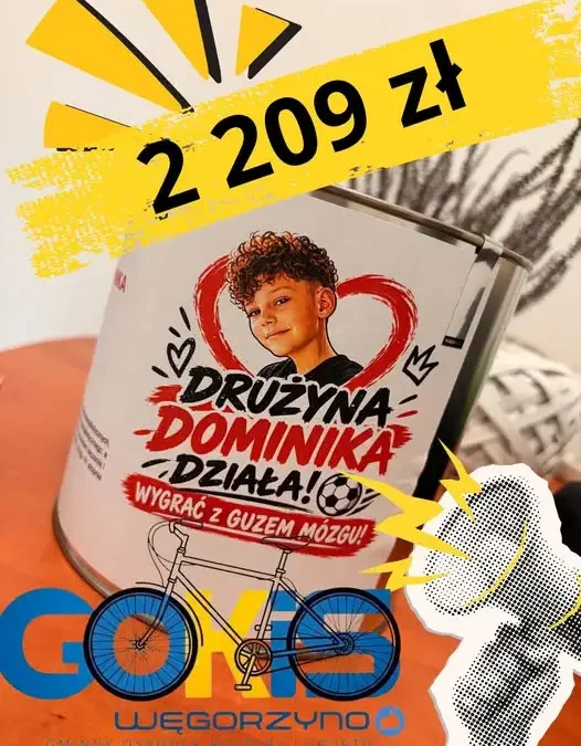 Rowerzyści z gminy Węgorzyno połączyli siły i serca – 2209 zł dla Dominika