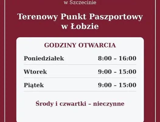 Punkt paszportowy w Łobzie – sprawdź godziny otwarcia przed wizytą