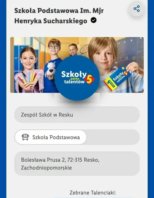 Resko: Trwa zbiórka Talenciaków dla Zespołu Szkół